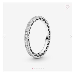 Pandora Sparke and Hearts Ring Size 7